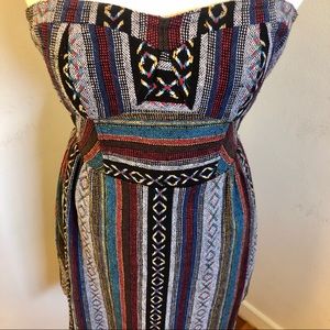 DeJavu strapless print dress